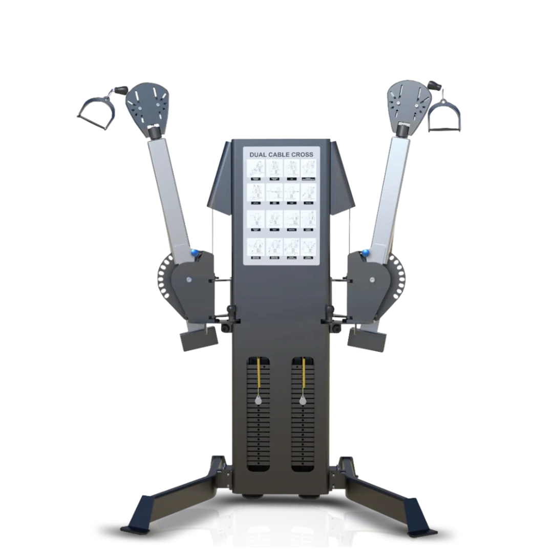 CABLE CROSS WITH DOUBLE WEIGHT STACK MAX 2 DUAL. POLEA DE CABLES CON PESO INTEGRADO.