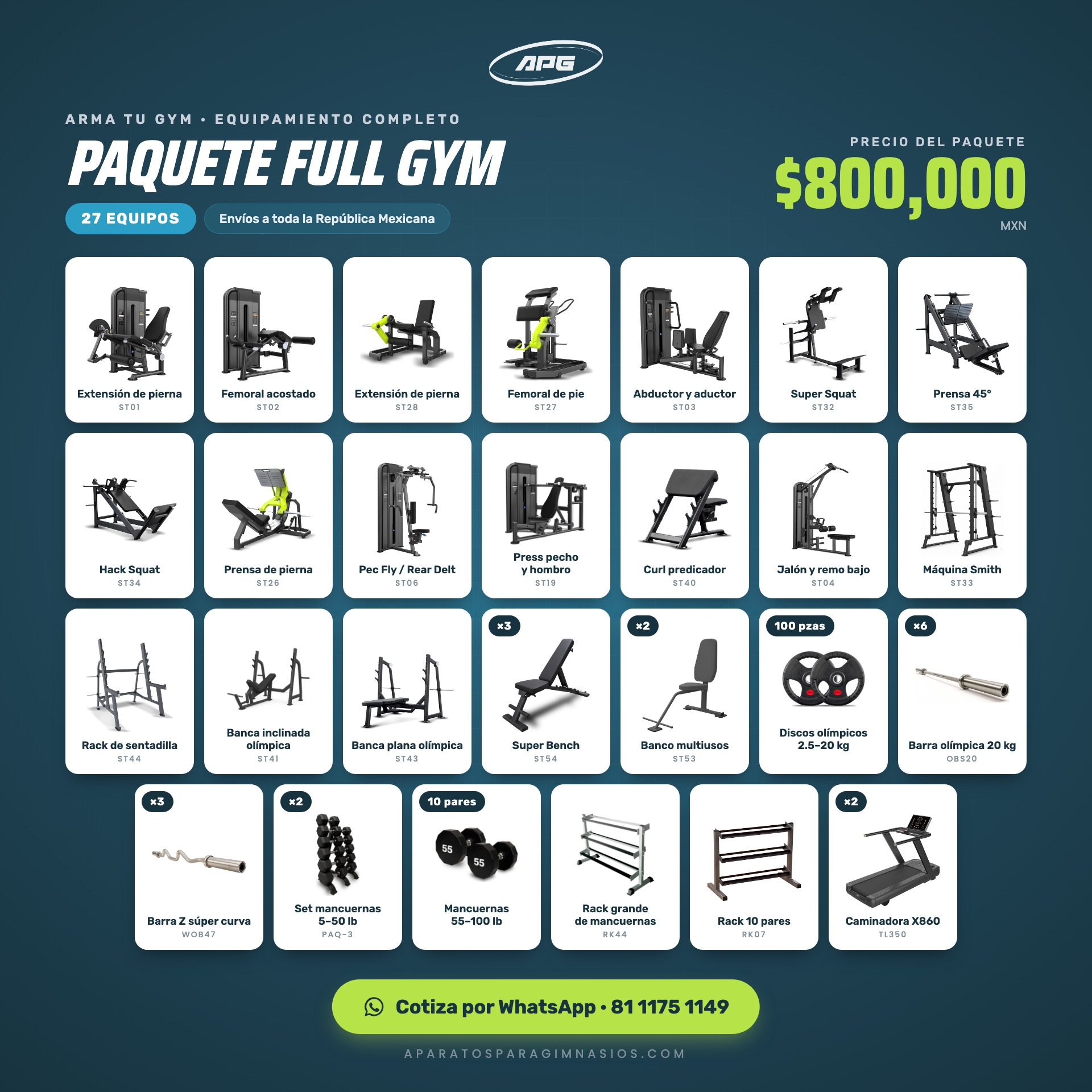 ARMA TU GYM – PAQUETE FULL GYM