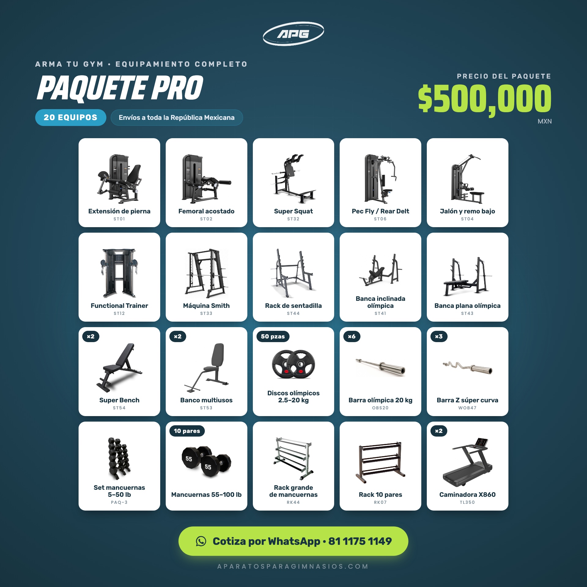 ARMA TU GYM – PAQUETE PRO
