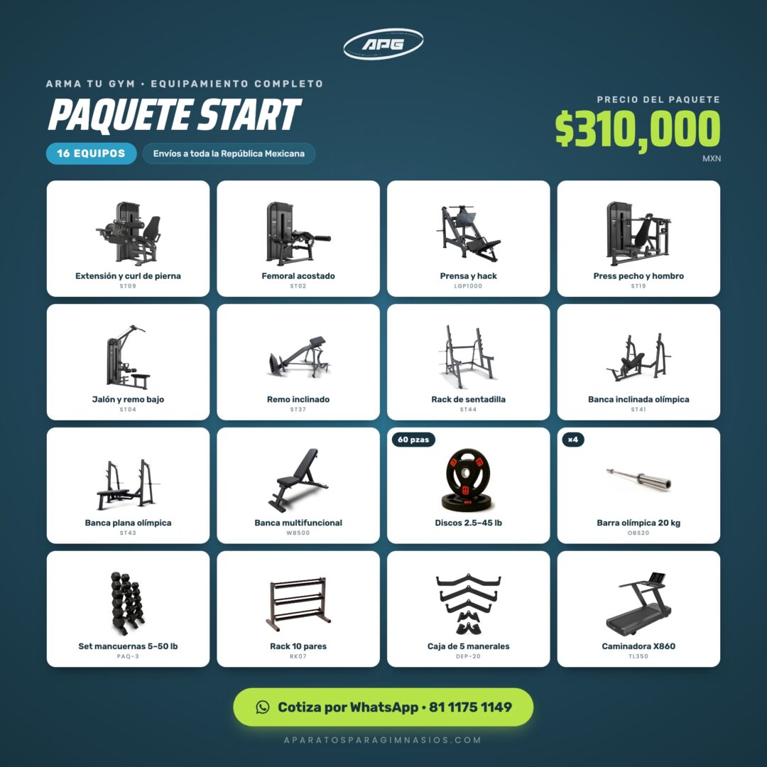 ARMA TU GYM – PAQUETE START — equipos incluidos